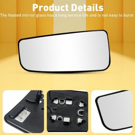For 2015- F150 F250 F350 F450 Tow Mirror Glass Lower Heated Driver Side EOA