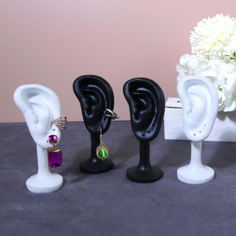 Elegant Earring Display Stand Jewelry Organizer Rack Simulated Ear Shaped Ear Rings Presentation Stand Earwear Holder