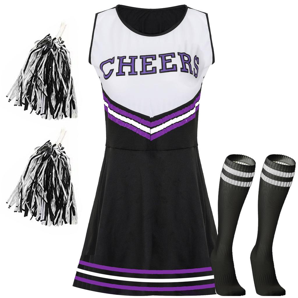 Adult Cheerleader Performance Dress – Sports Cheerleading Uniform – Breathable & Stretchy – Perfect for Football Game Pep Rally