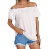 Women S Off Shoulder Ruffle Short Sleeve Blouse