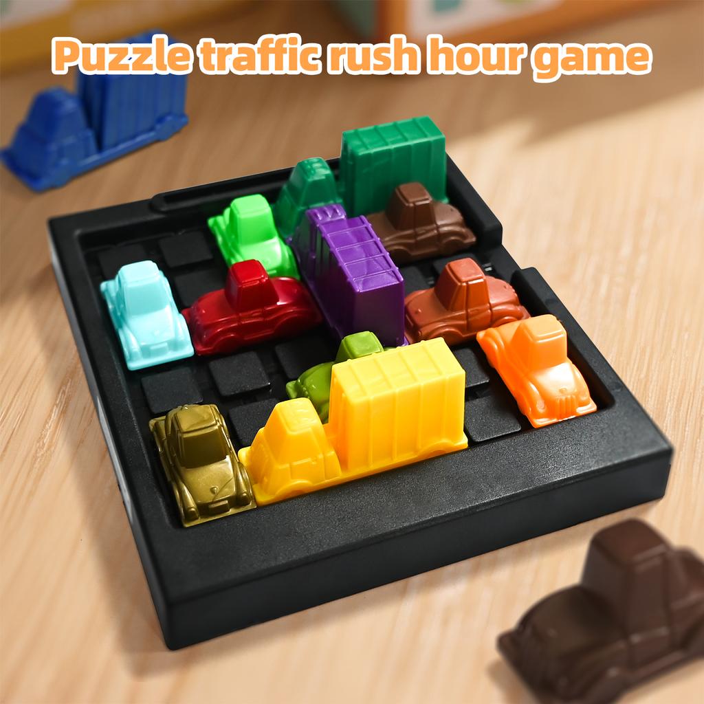 Ora di punta Auto Huarong Road Ragionamento Logico Gioco da Tavolo Puzzle per Bambini Pensiero sul Traffico Gioco di Sgombero Giocattoli Interessanti