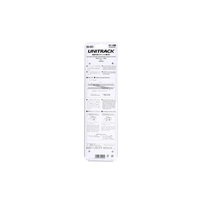 KATO N Gauge Unidirectional Turnout No. 4 Right 20-231 Railway Model Supplies 36.3 x 10.21 x 1.6 cm