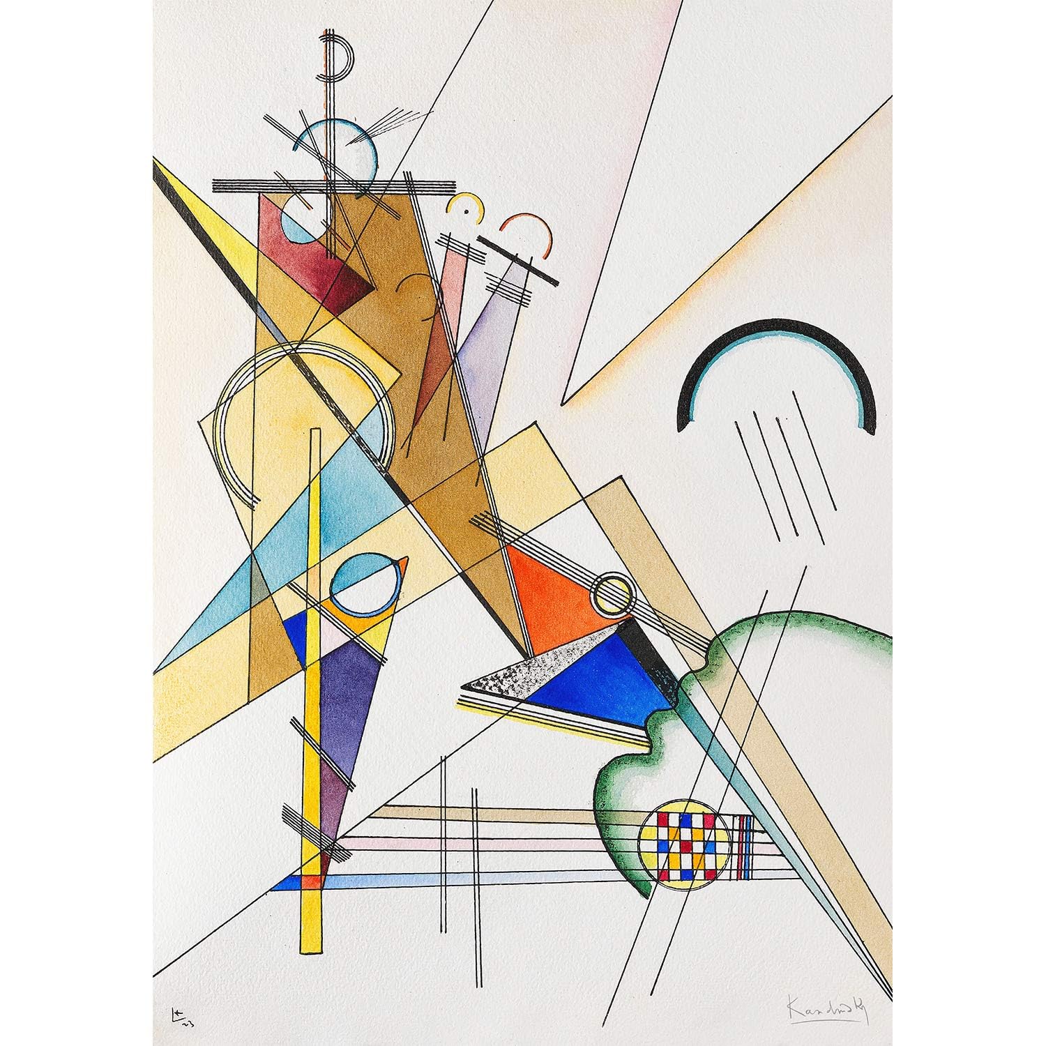 

ROSSO GRAFICO Wassily Kandinsky Poster Fabric Bauhaus Made in Japan Art Poster [A2]