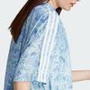Adidas Originals Trefoil Resort Shirt Floral Print Loose Fit Sports Casual Short Sleeve Shirt Women shirts Light-Blue IT8165
