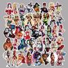 50 Autocollants de Voiture Personnalisés Sexy Fille Démon, Imperméables et Amovibles, pour Valise, Skateboard, Ordinateur, Vélo Électrique, Autocollants Doodle