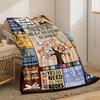 Cozy Book-Themed Flannel Throw Blanket - Soft, Warm & Versatile for Office, Camping & Travel - All-Season Gift Idea, College Style