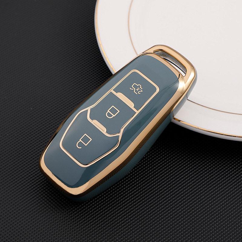 Gold Edge Car Key Case for Ford Edge, Mondeo, Taurus, Explorer, Mustang