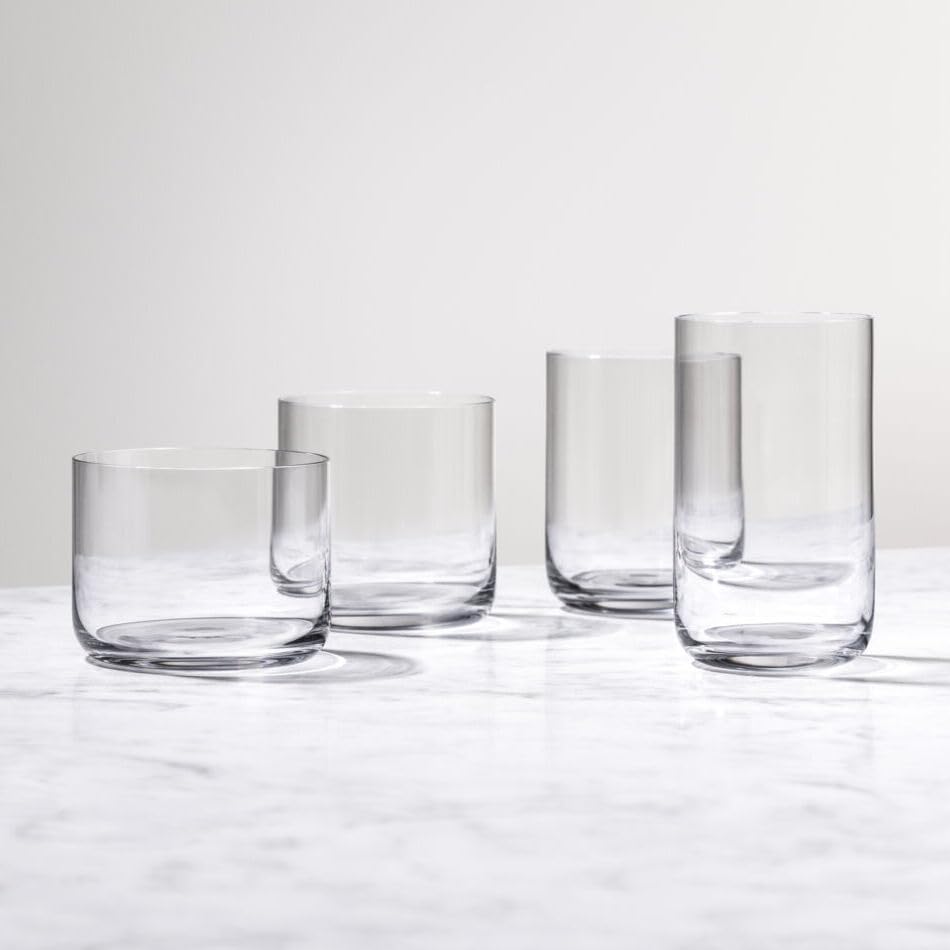 AARKE Glassware Nesting Glasses Set, Made with Premium Crystal Glass, Plastic-Free, Dishwasher Safe, Swedish Design, Sustainable Gift