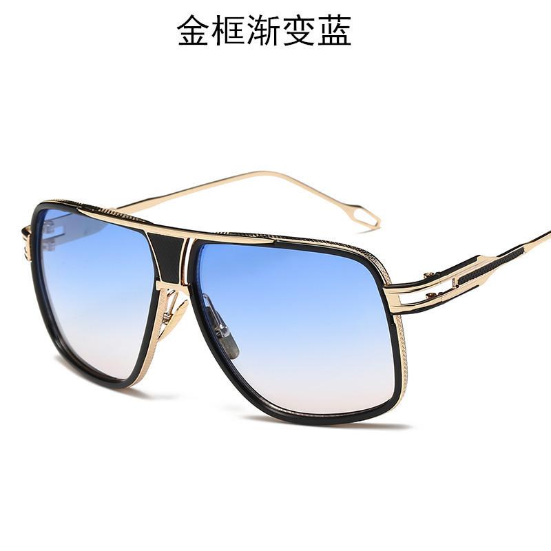 Elegant Flat Top Square Retro Vintage Big Oversized Aviator Sunglasses For Driving And Outdoor Sports