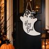 Halloween Wooden Hanging Sign Pumpkin Door Decor with, Funny Home Ornament