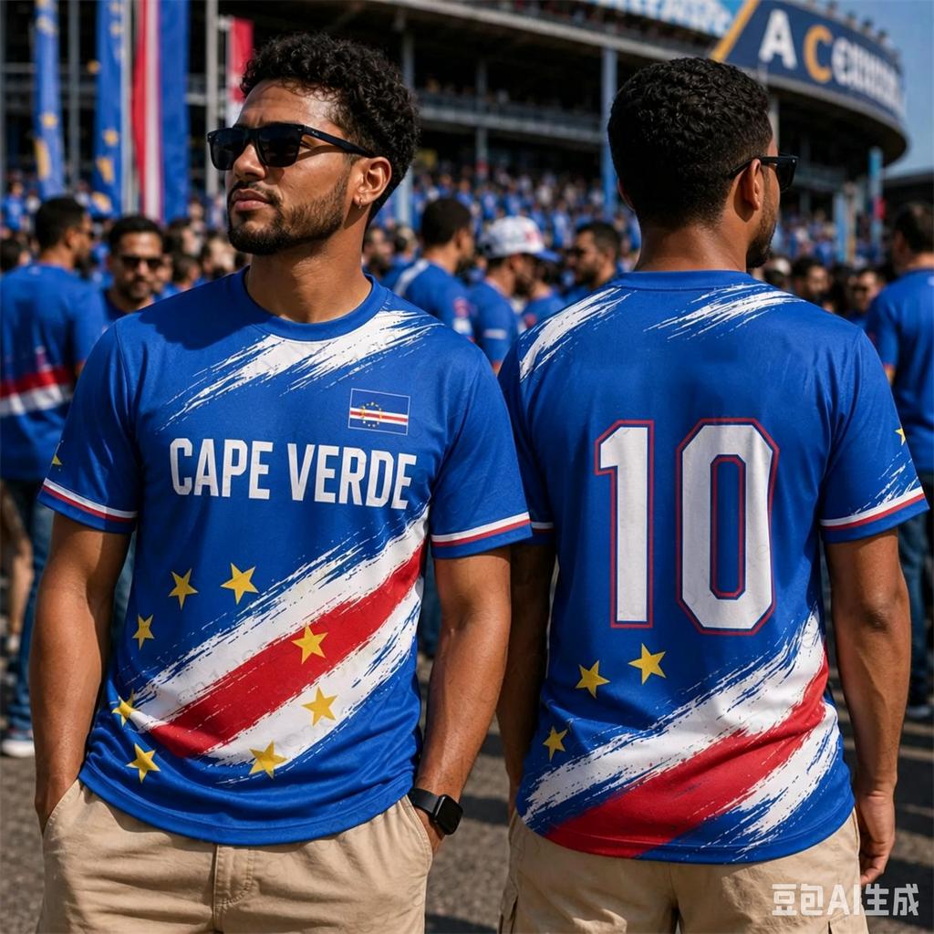 2026 Letní Nová Fotbalový Dres Kapverdy Sport Unisex Fanouškovské Tričko na Zápas Prodyšné Rychleschnoucí Sportovní Oblečení Rodinné Dětské Trička