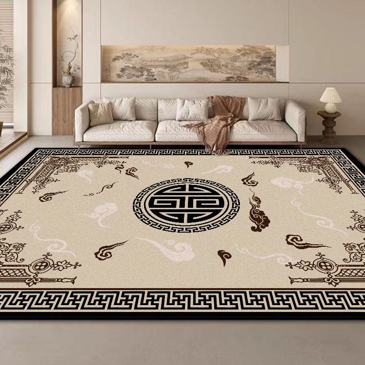 New Chinese Style Large Size Carpet for Living Room Coffee Tables Mat Antiskid Study Decoration Rug Easy Cleaning Customizable