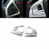 2pcs/Set Silver ABS Car Steering Wheel Button Frame Sticker For Benz E 16 17 18