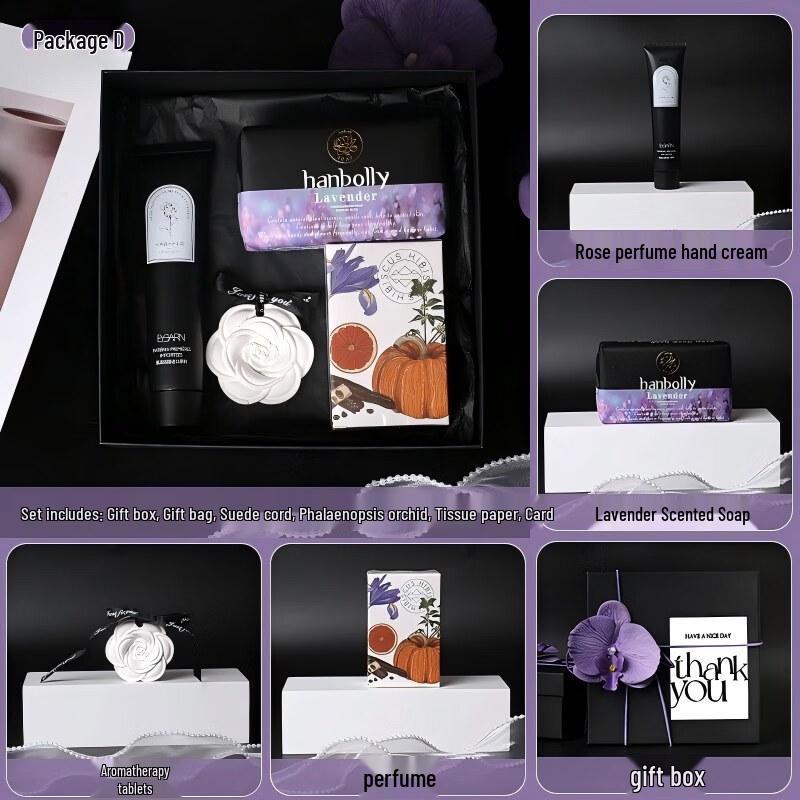 Luzhiyuan Hand Cream, Soap, Perfume & Sachet Gift Set D