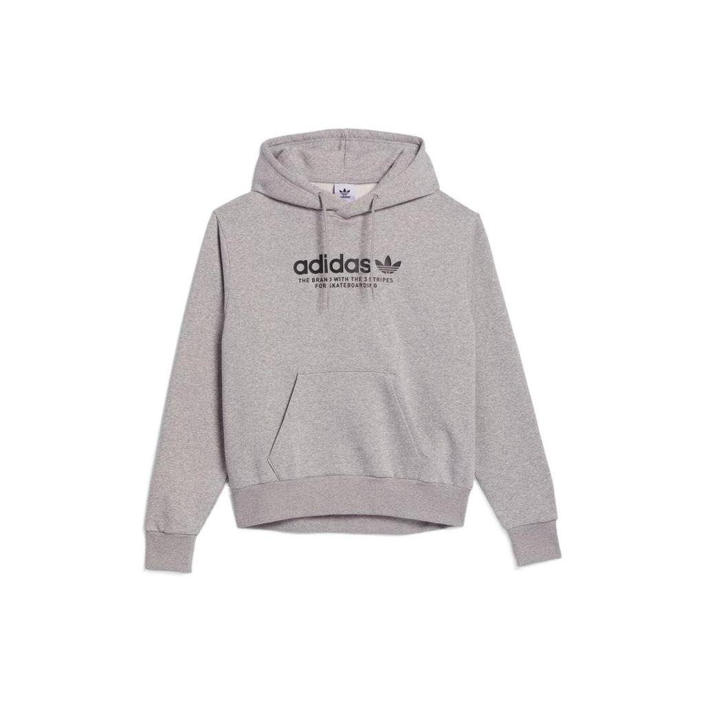 Adidas Originals FW22 Alphabet Logo Print Hoodie Long Sleeve Sweatshirt Unisex Tops Grey HM2585