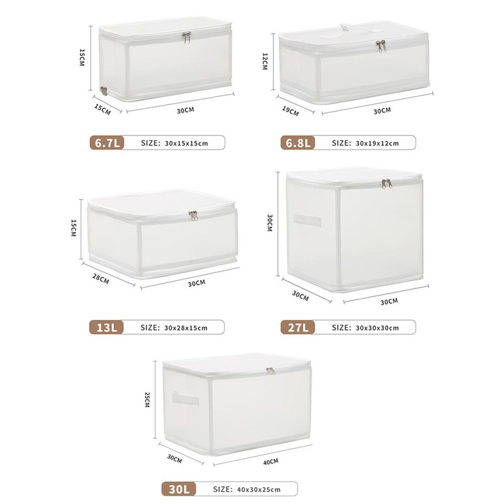 Plastic Storage Box for Clothes Large Capacity Foldable Transparent Closet Organizer Cosmetics Books Toys Clothing Sorting Box
