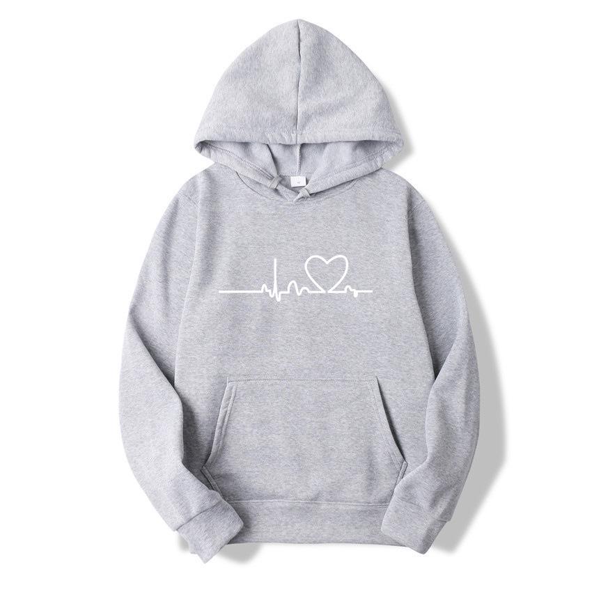 Trendy Cross-Border Couple Hoodies: Autumn/Winter Velvet Print with Kangaroo Pocket