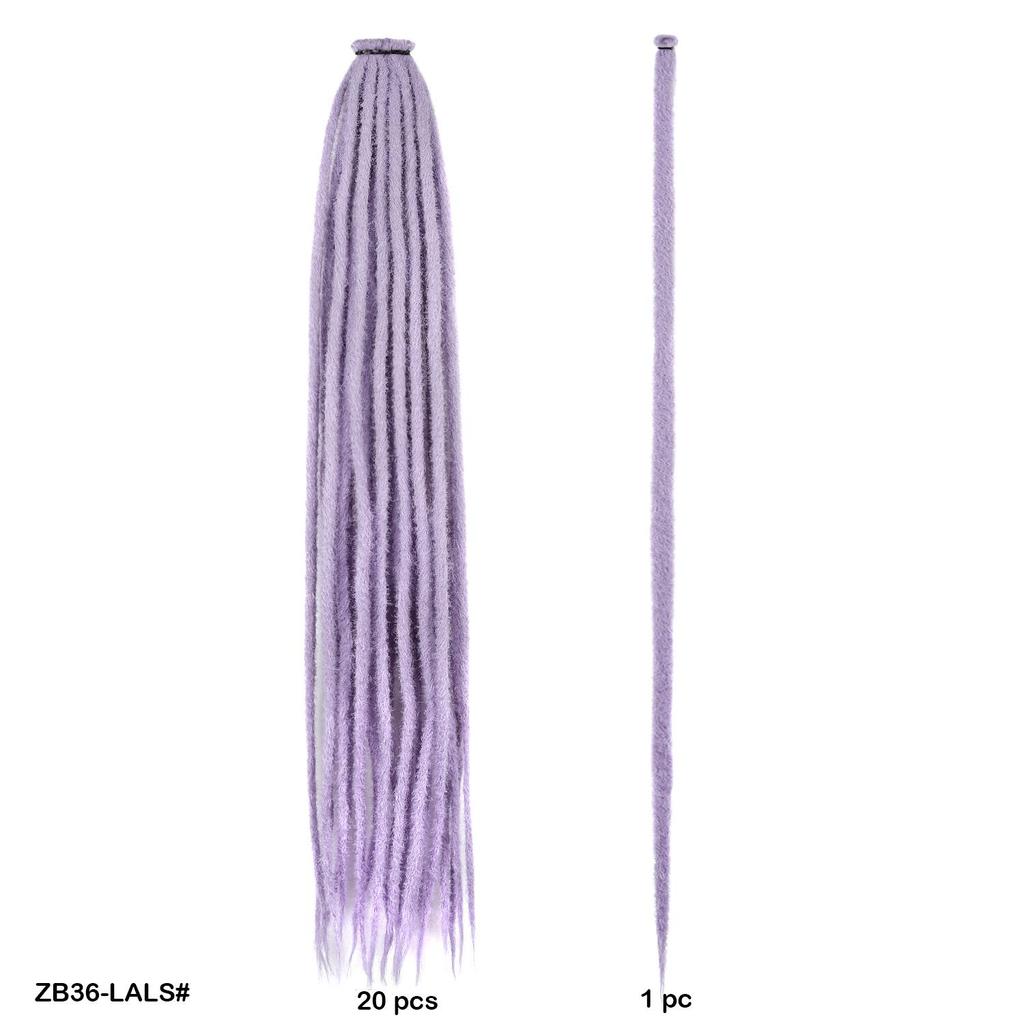 20 ks/lot Afro copánková prodlužovací vlasy 36 palců Předem natažené copánkové vlasy na vlasové copánky Syntetické Box Braid Háčkované vlasy Pro ženy Dámy