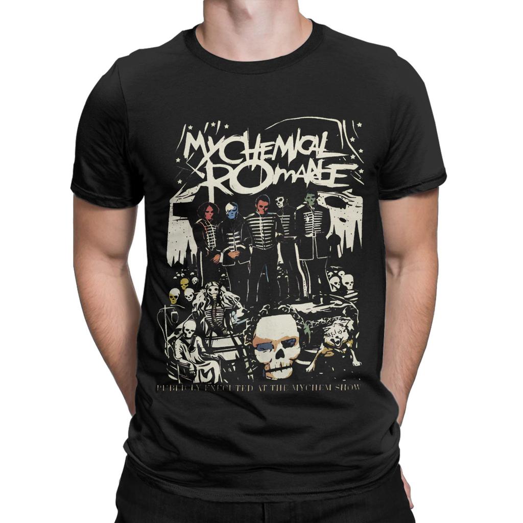 T-shirt Homme My Chemical Romance Coton Vintage Col Rond Manches Courtes Idée Cadeau Hauts