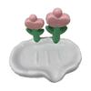 Cute Flower Decor Soap Dish Plastic Soap Holder Soap Rack Drain Soap Tray  Home