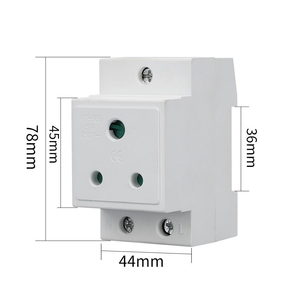 

15A Large & 5A Small South African Socket Power Panel - Three-Hole Round Modular Design