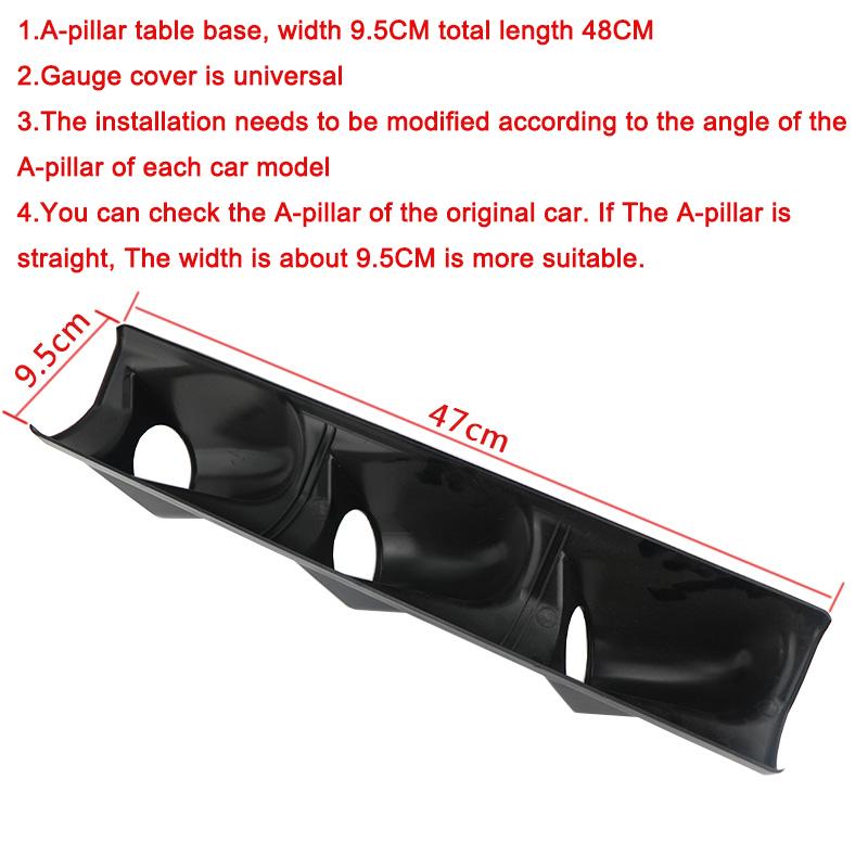 60mm Universal Gauge Cup Car Mount Holder Gauge Pod Plastic Single Double 3 Plastic Gauge Holder Fit For 62MM Water Temperature