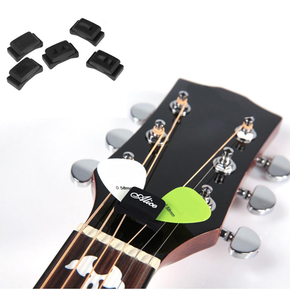 1/2/5PCS Wedgie Bass Guitar Headstock Pick Holder Rubber Pick Headstock Guitar Picks