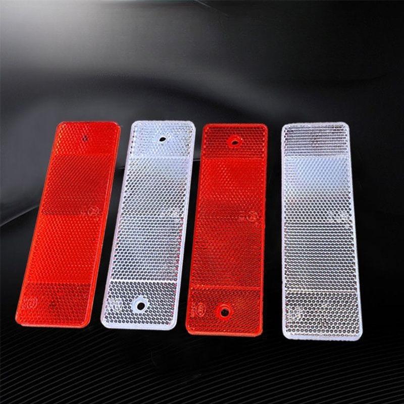 Red and White Warning Signs for Truck Reflector Anti-collision Stickers, Plastic Car Reflector Night Reflector Stickers