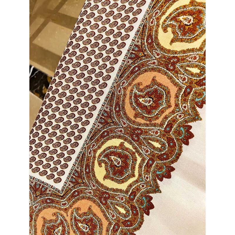 NINA SOLOR Retro Exotic Silk Wool Shawl