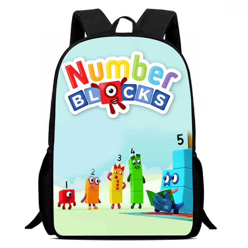 Digitale Bausteine Numberblocks Schultasche Hochauflösend Multifunktional Oxford Leichter Rucksack