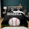 Baseball Duvet Cover Set Twin Queen King Size Ball Comforter Cover Sports Theme Bedding Set Kids Boys Teen Polyester Quilt Cover