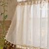 Bu Baba American-Style Bamboo Linen Tassel Curtain for Bedroom, Living Room, and Kitchen