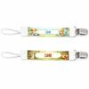 Planetee Pack of 2 Pacifier Clips for Zane Cute Animals - Personalized Baby Boy Pacifier Clip Newborn Gift