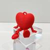 3D Printed Red Heart Model Toy Movable Joint Desktop Decoration Ornament Valentine's Day Gift