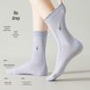 Maoren Women's Summer Lace Mesh Mid-Calf Socks (5 Pairs)
