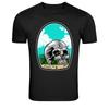 Skull In Landscape Window Dark Art Graphic T-Shirt
