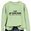 Trendy European & American Letter Print Long Sleeve Hoodie