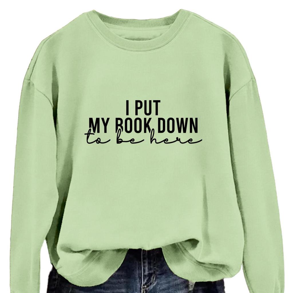 Trendy European & American Letter Print Long Sleeve Hoodie