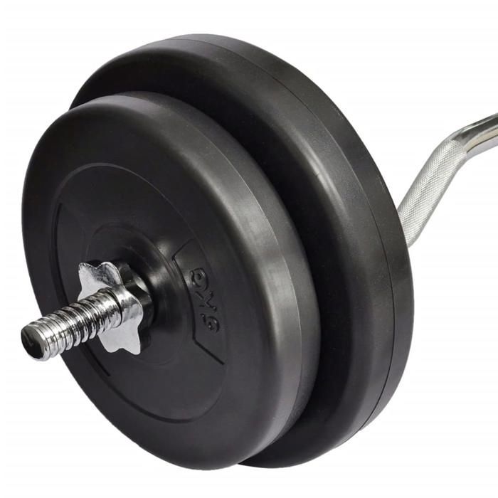 VidaXL Haltère 30 kg Poids Fitness Exercice Musculation Poids Entraînement 90373