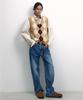 NOHANT Cashmere Blended Argyle Vest Beige