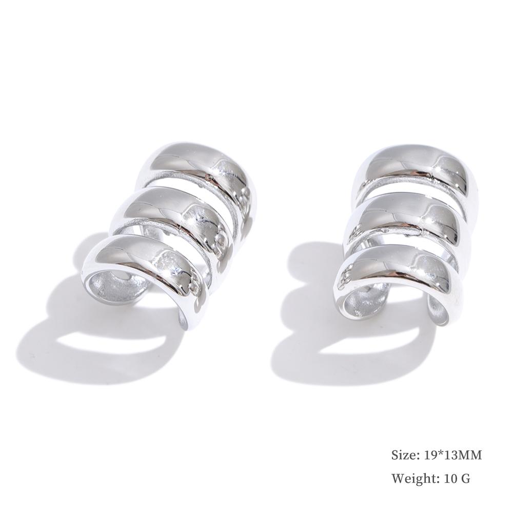 Yhpup Stainless Steel Adjustable Ear Bone Clip Earrings Arrivals Platinum Plated Popular Charming Chic Accessories Wholesale