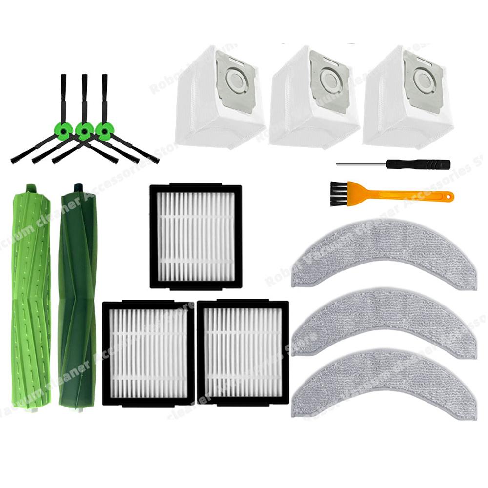 Compatible for iRobot Combo 10 Max /  J7+ / J9+ Main Side Brush Hepa Filter Mop Cloth Dust Bag Accessories Parts