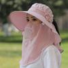 Face Mask Picking Tea Hat Flower Sunscreen Fisherman Hat Portable Women Sun Hat  Summer