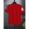 New Men's Summer Sports Word Count 8 Printed Breathable Round Neck T-shirt Shorts Set Outdoor Casual Clothing