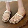 Fashion Hollow Mesh Mules Slippers Women Casual Shoes Flat Sandals Summer 2025 Trend Beach Platform Woman Slides Comfort Sandalias Mujer
