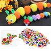 1000PCS Mixed Color Soft Fluffy Pom Poms Pompoms Plush Ball Kids Educational Toys DIY Crafts