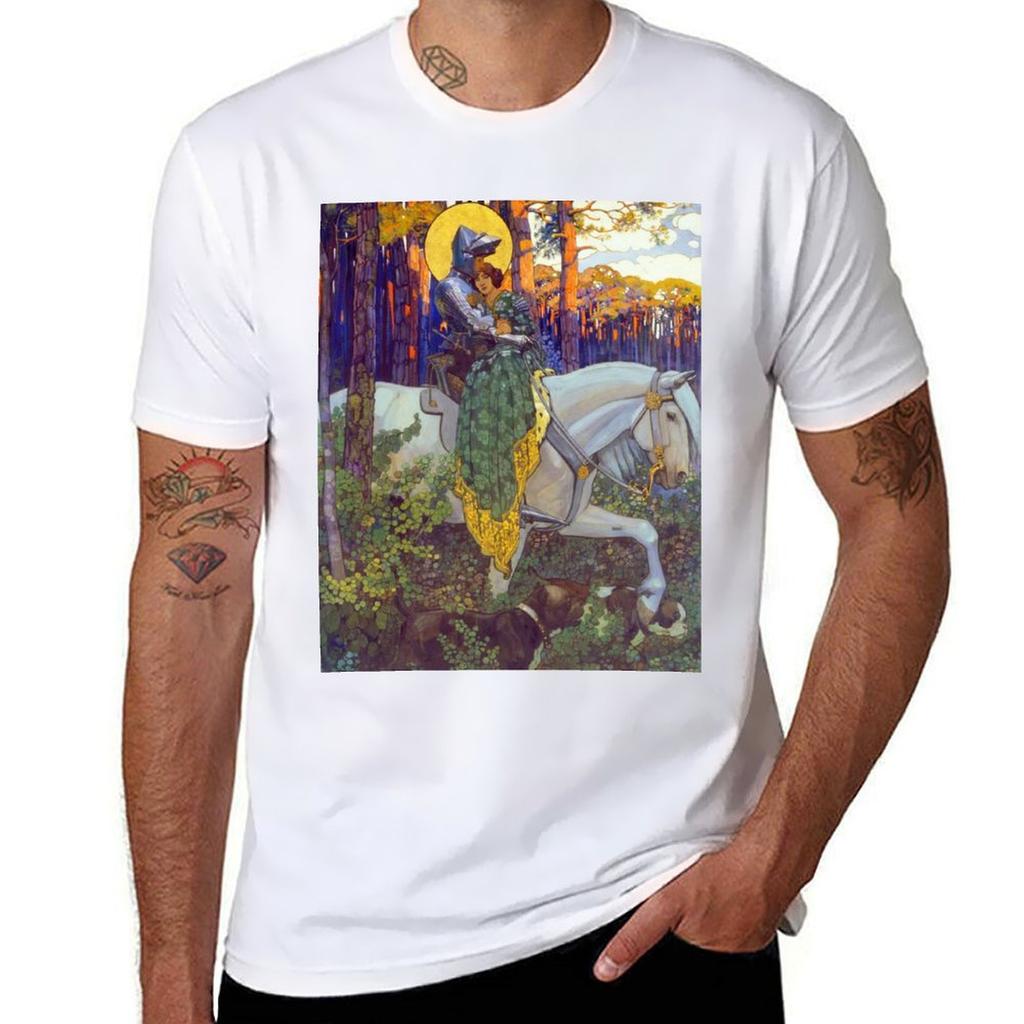 The Legend Of Saint Georgethe Rescue By Maximilian Liebenwein 1903 Tshirt Retro Graphic Print Tshirt