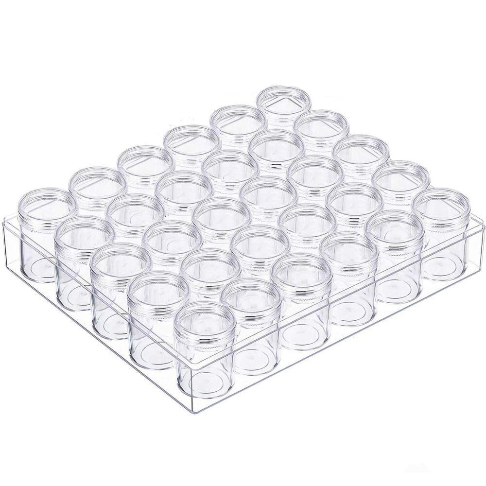 

Прозорі пляшки Акрилові банки для зберігання Нова коробка для зберігання бісеру Органайзер для рукоділля прозорий