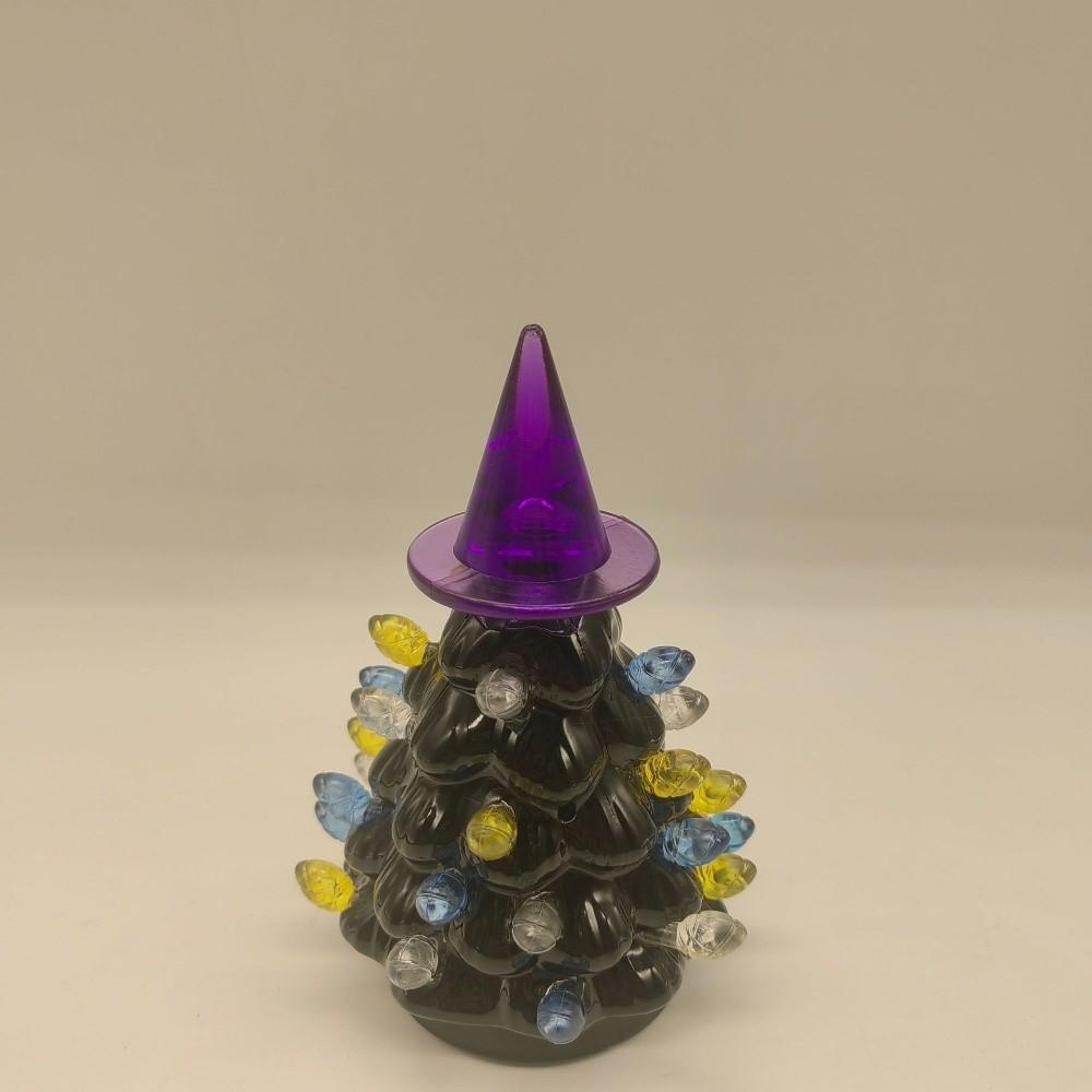 Glowing Halloween Tree Lantern Build-in LED Halloween Lighted Tree Festive Atmosphere фиолетовый
