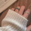 Elegant Japanese Inspired Adjustable Beaded Gemstone Ring For Women With Chic Style